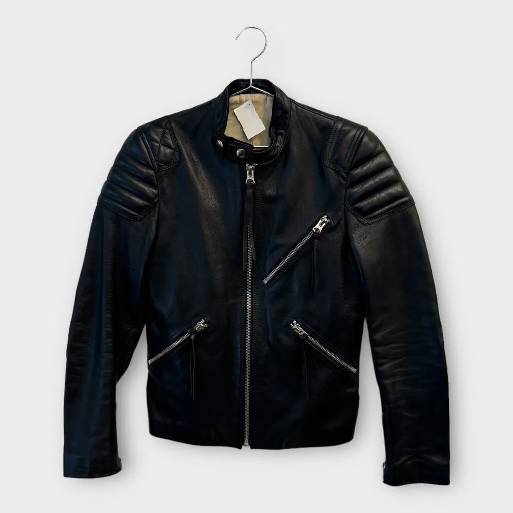 Acne Studios Black Leather Oliver Biker Jacket