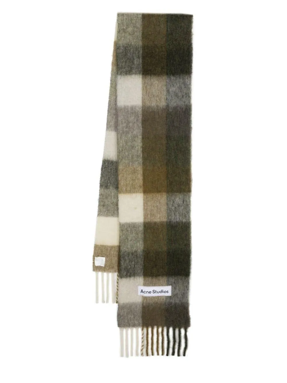 Acne Studios Checkered Fringe Scarf