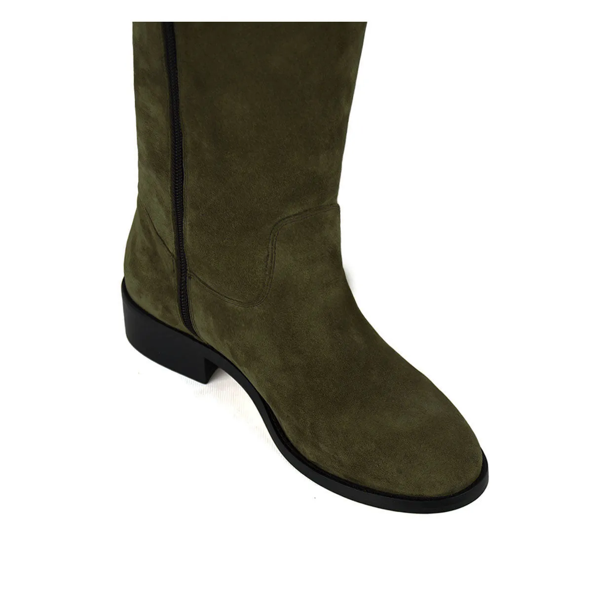 Amarillide suede, olive green