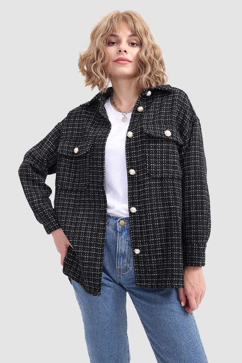 ARO LORA Classic Collar Flap Pocket Breasted Coat