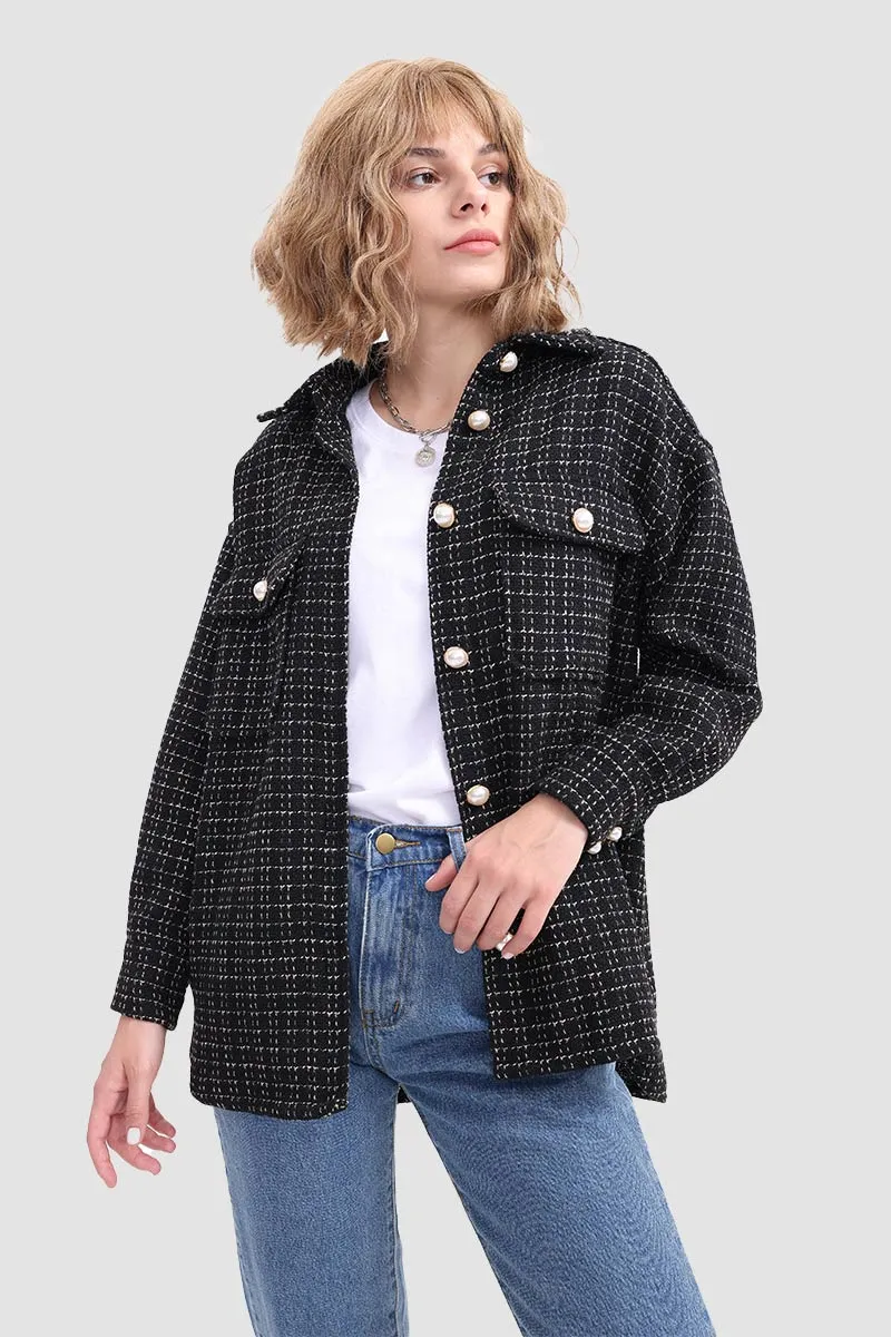 ARO LORA Classic Collar Flap Pocket Breasted Coat