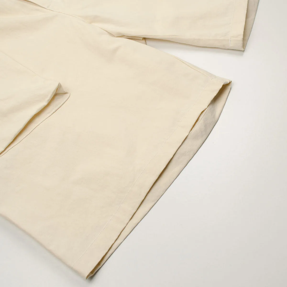 Arpenteur - Cargo Shorts Cotton / Linen Poplin - Ecru