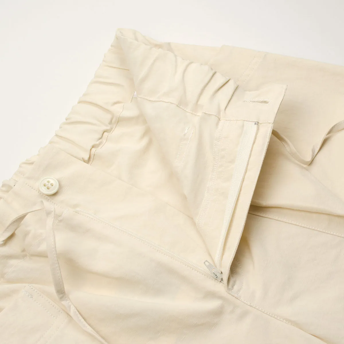 Arpenteur - Cargo Shorts Cotton / Linen Poplin - Ecru