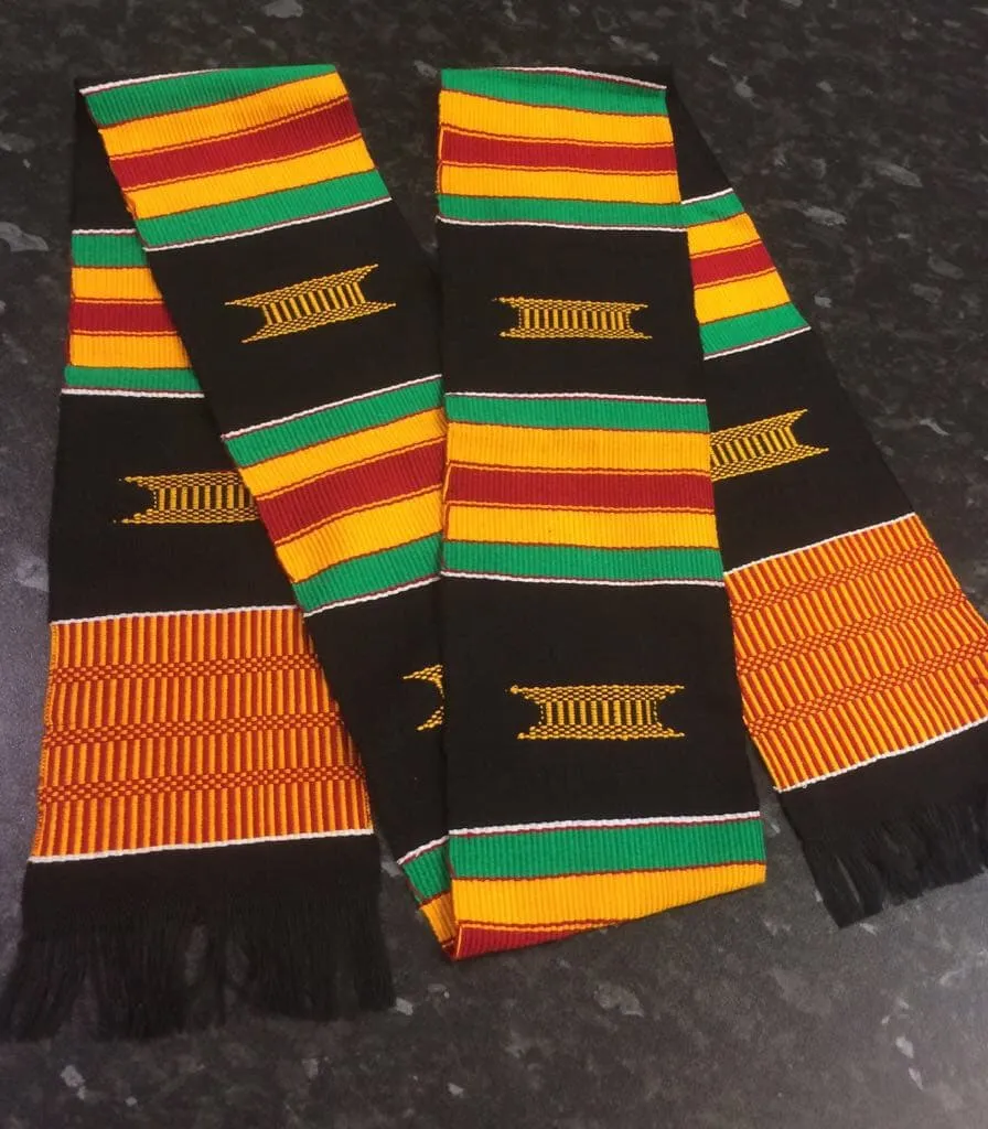 Authentic African Kente Muffler / Stole - African Clothing Store | JT Aphrique