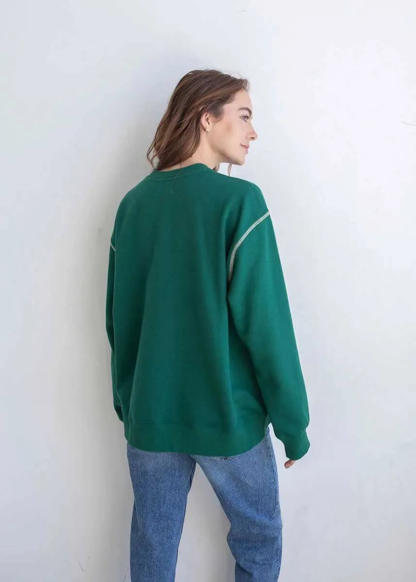 Ava Knit Crew Neck - Hunter Green