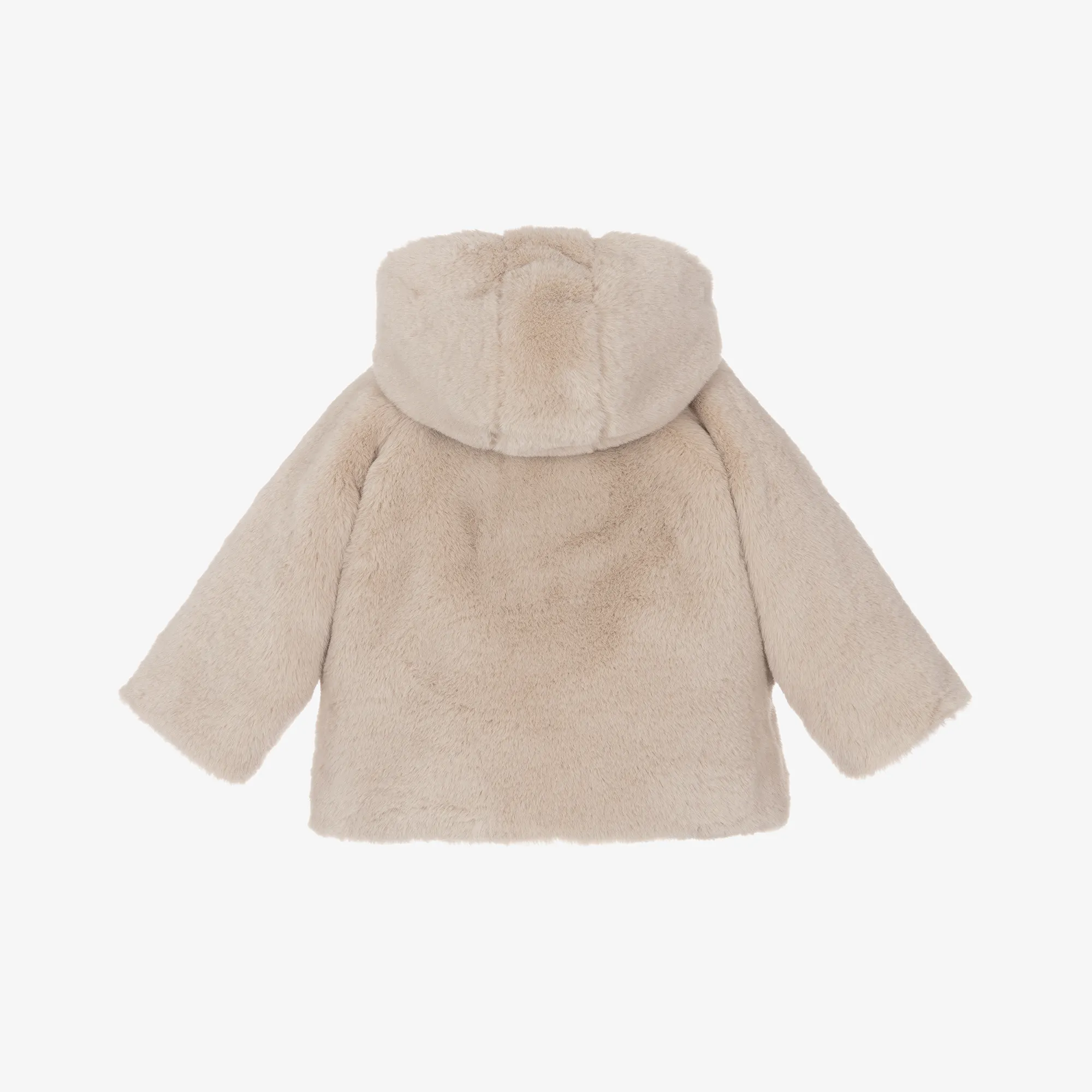 Baby Girls Beige Faux Fur Coat