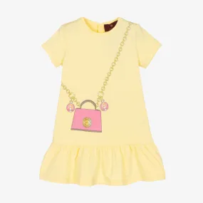 Baby Girls Yellow Cotton Crossbody Bag Dress