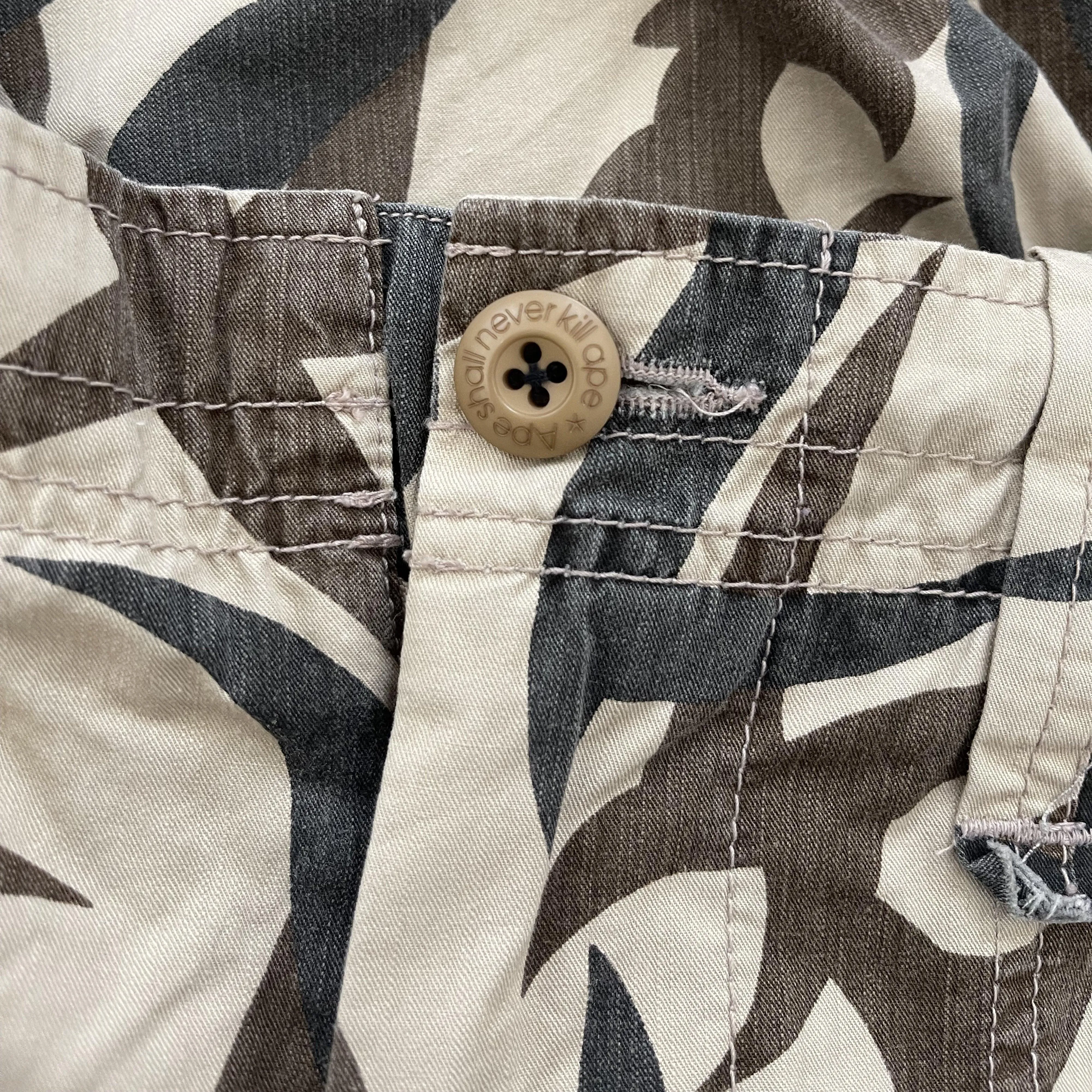 Bape Tribal Cargo Shorts - L