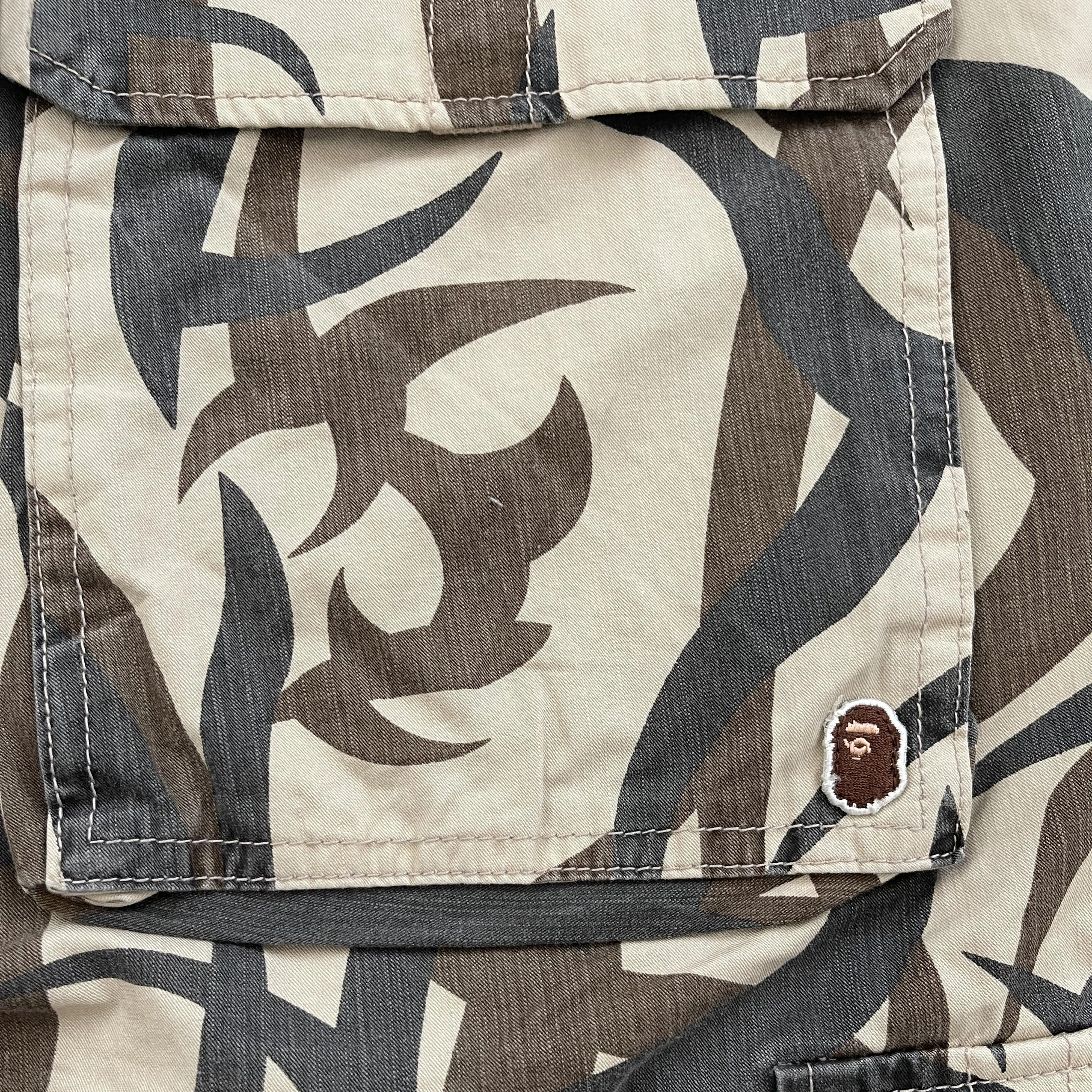 Bape Tribal Cargo Shorts - L