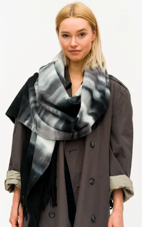 BASC7604 Tie-Dye Oblong Scarf w/Fringes