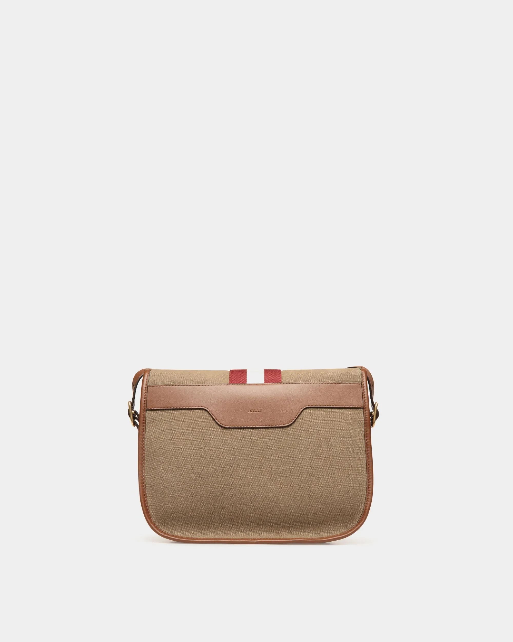 Beckett Crossbody Bag In Khaki Cotton Canvas 