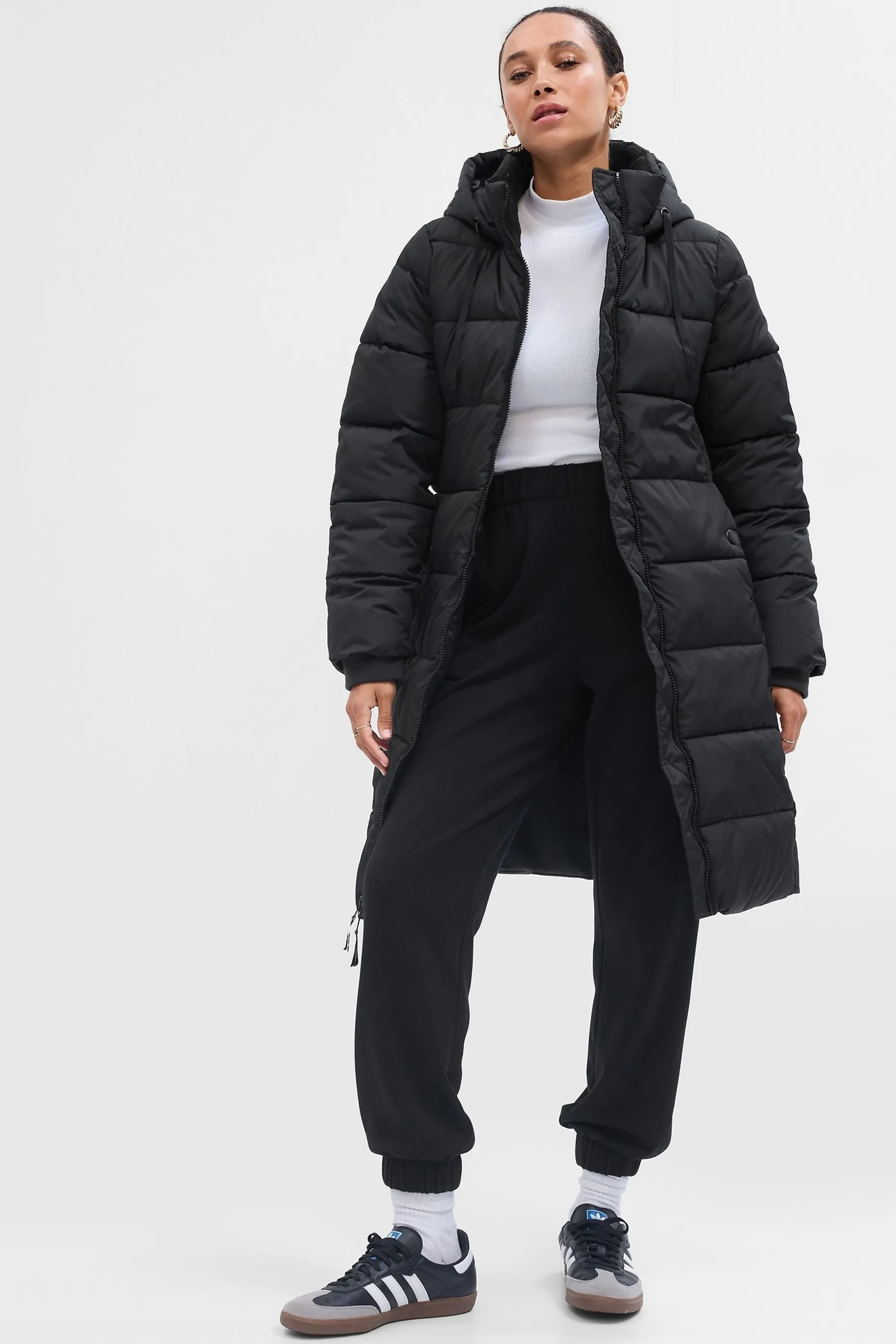 Black ColdControl Long Puffer Coat