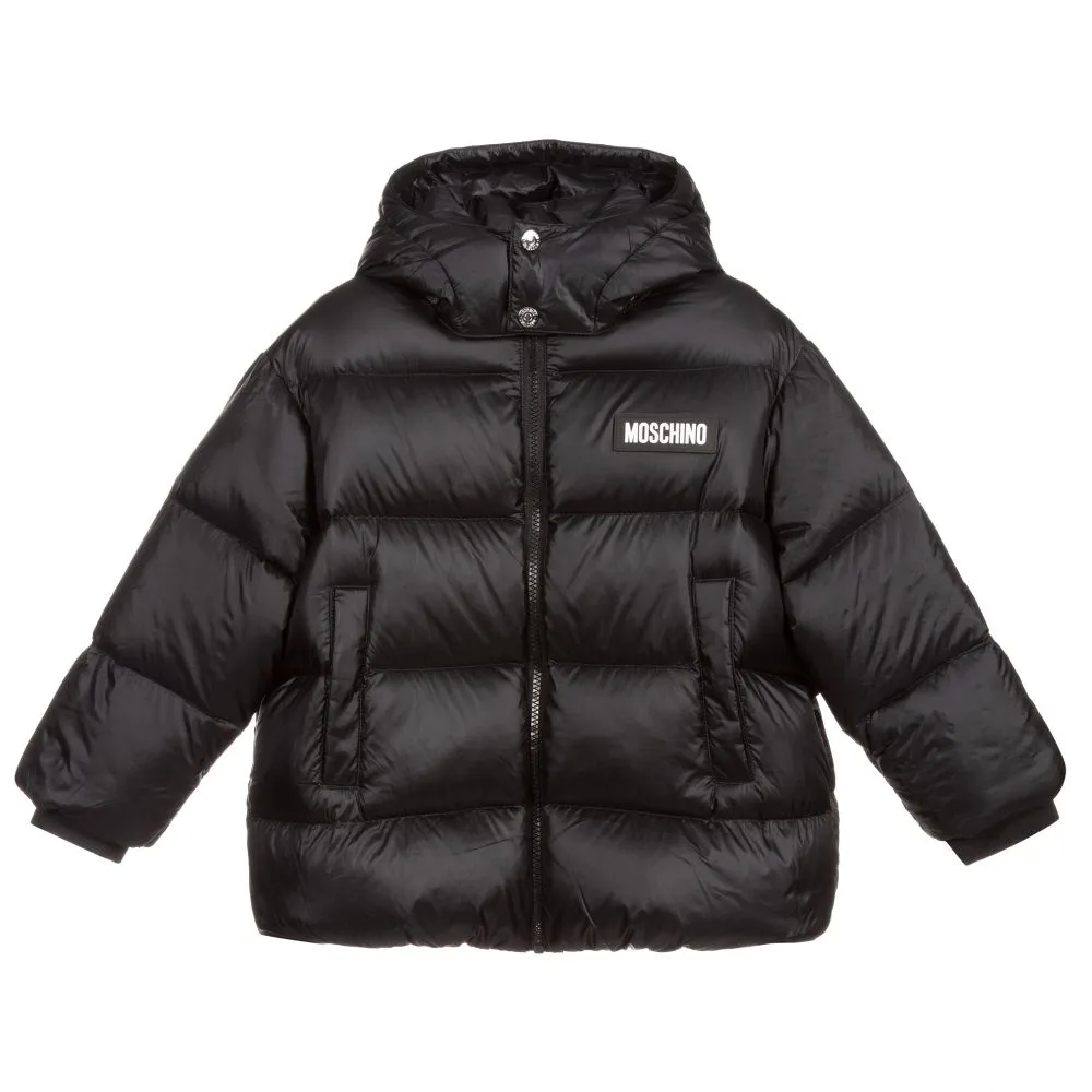 Black Down Padded Puffer Coat