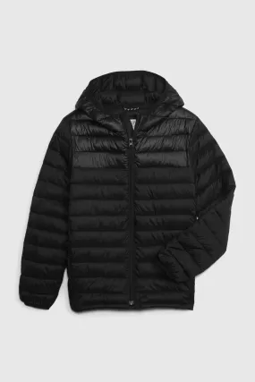 Black Lightweight Puffer Jacket