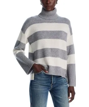 Bloomingdale's Striped Turtleneck Sweater