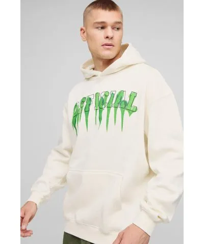 boohooMAN Mens Oversized Official Paint Graphic Hoodie