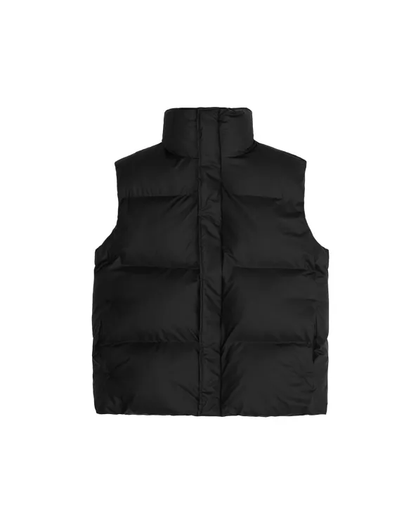 Boxy Puffer Vest Black | Rains | Watch Wear