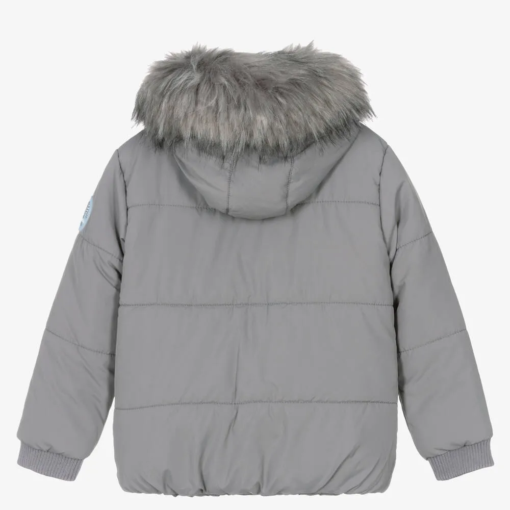 Boys Grey Puffer Jacket