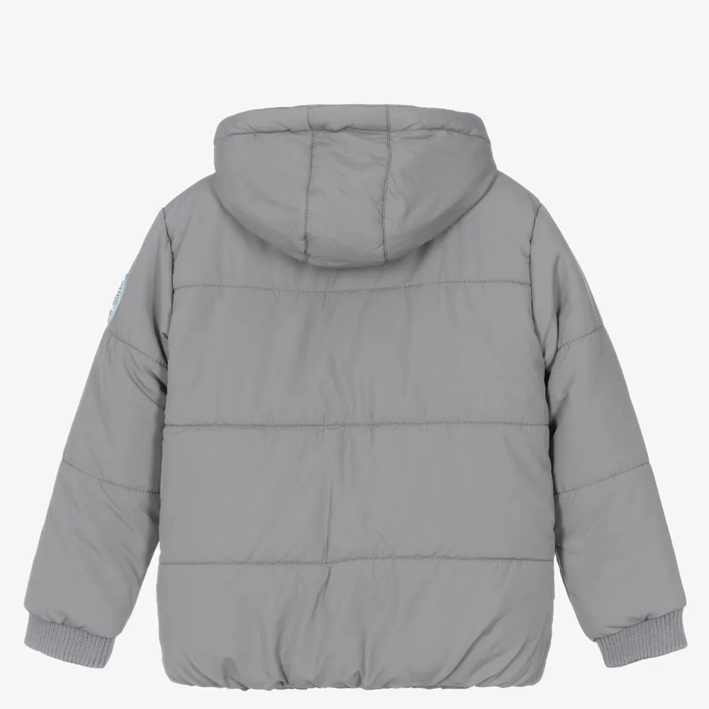 Boys Grey Puffer Jacket