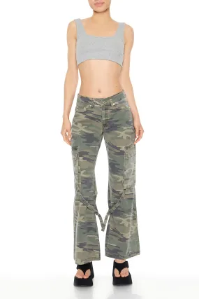 Camo Print Utility Cargo Pant