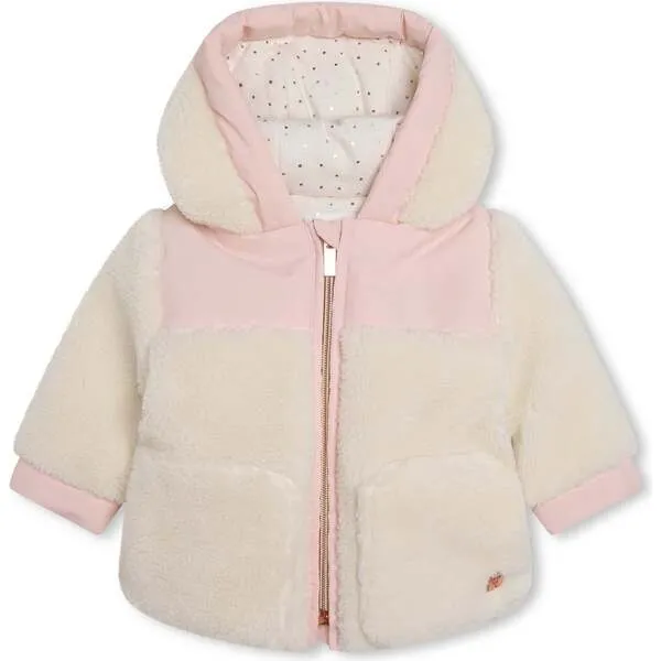 Carrament Beau Colorblock Fleece Jacket, Ivory