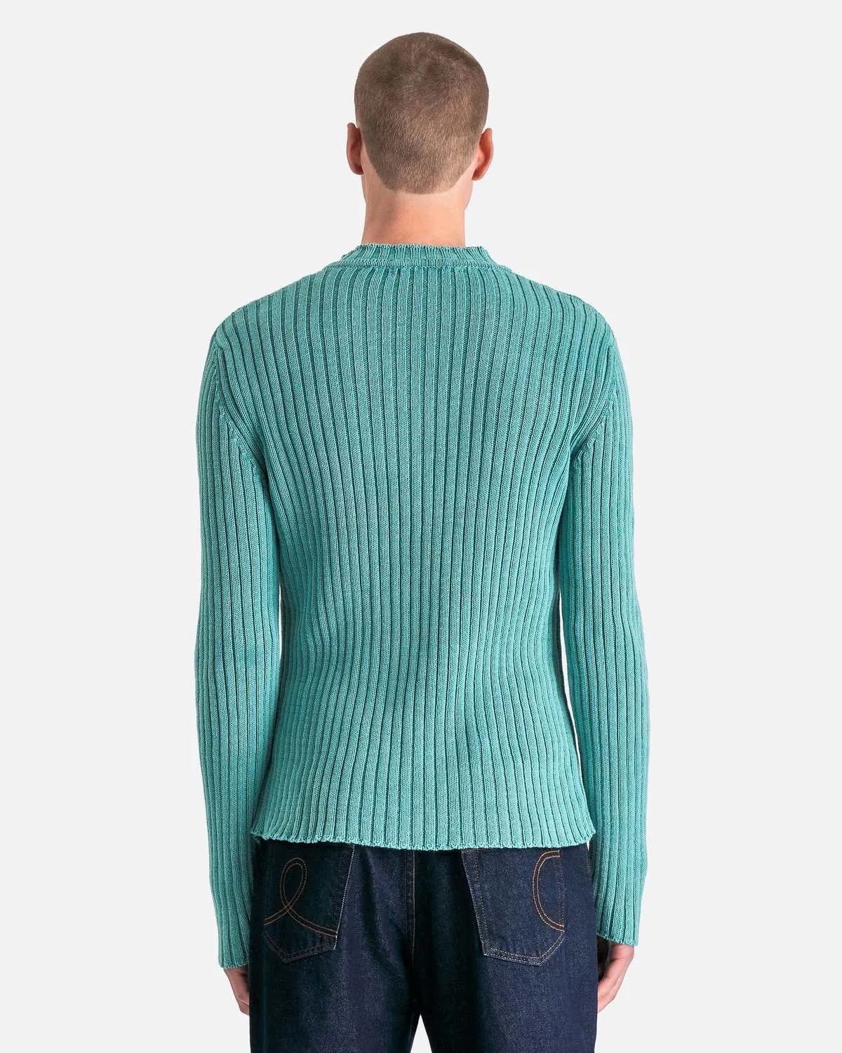 Circle Fadeout Sweater - Aqua