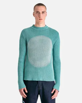 Circle Fadeout Sweater - Aqua