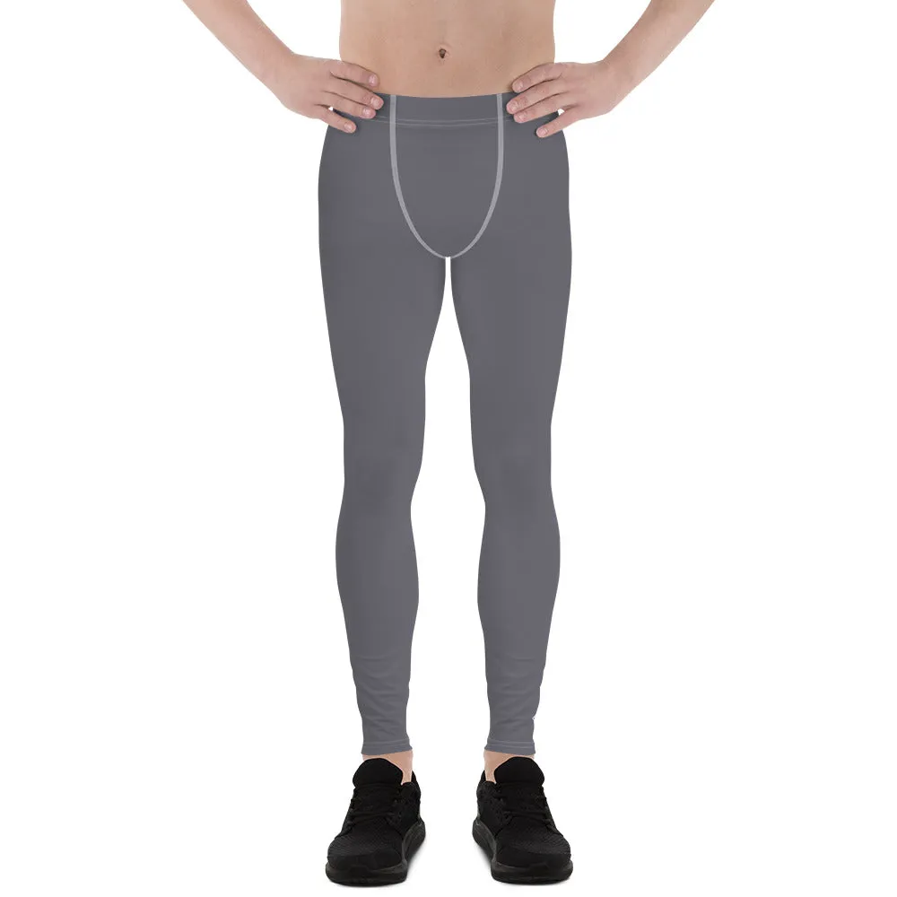 City Comfort: Men's Solid Color Athletic Leggings - Charcoal