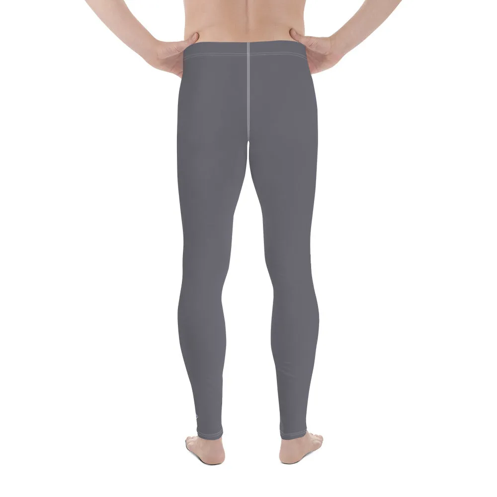 City Comfort: Men's Solid Color Athletic Leggings - Charcoal