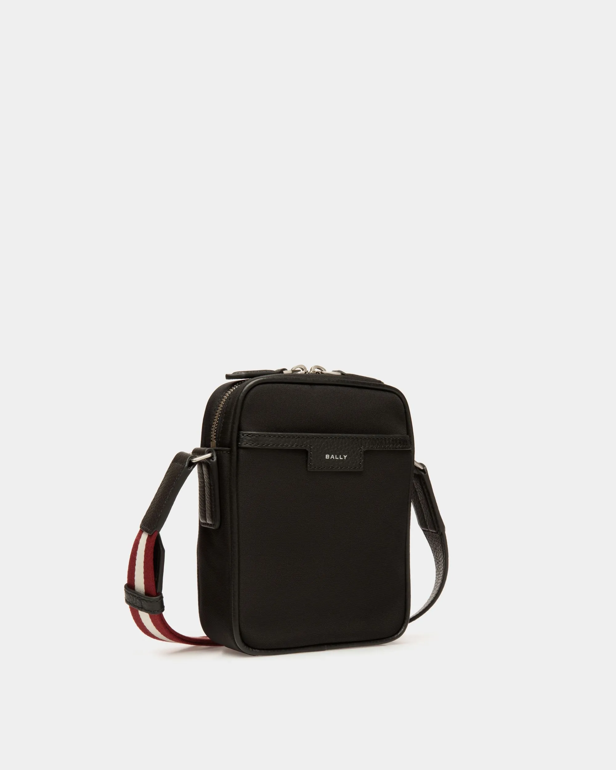 Code Crossbody Bag in Black Nylon 