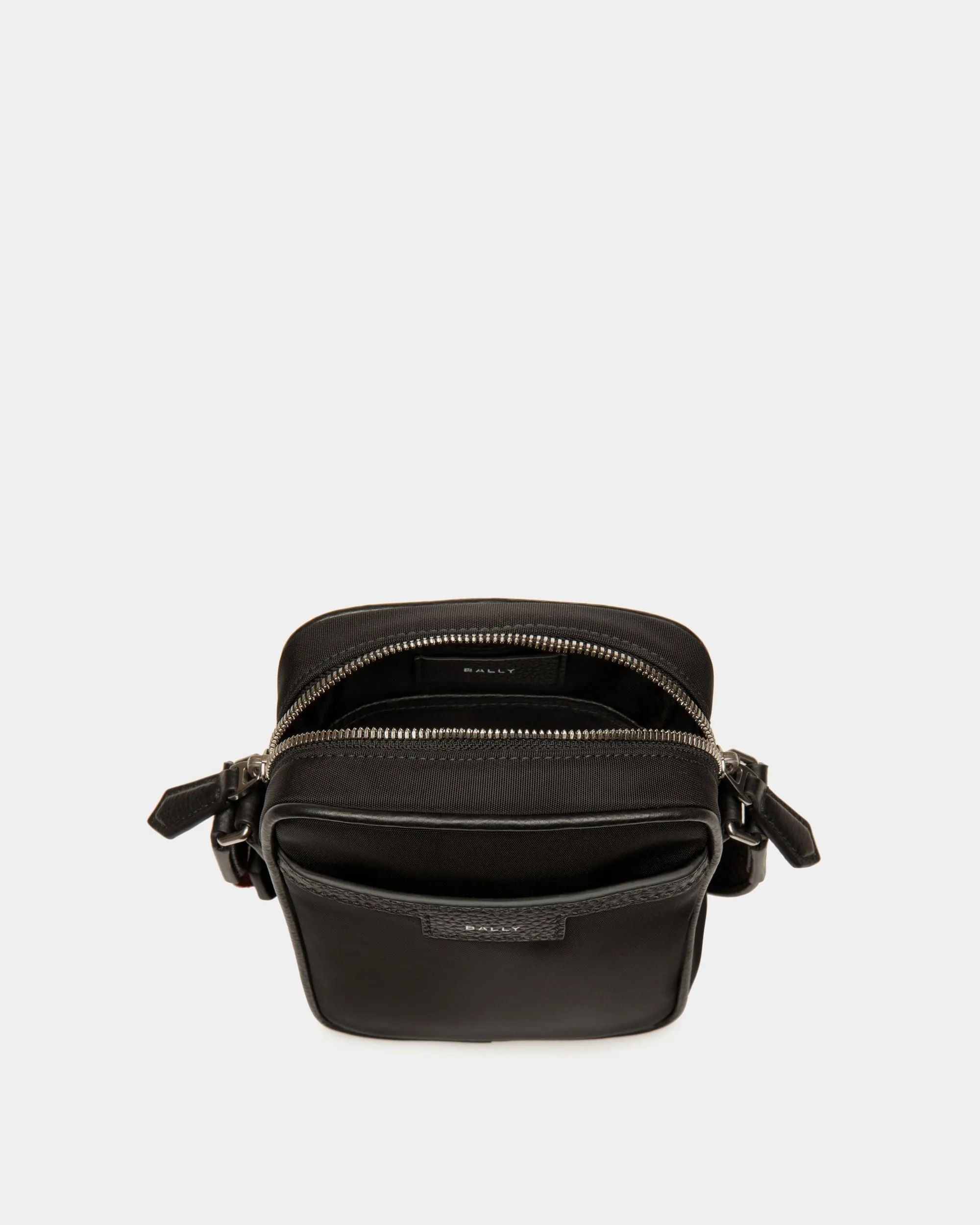 Code Crossbody Bag in Black Nylon 