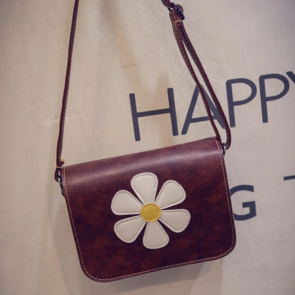 Crossbody Bags For Women PU Leather Flower Handbag Cross Body Single Shoulder Phone Bag bolsos femenina