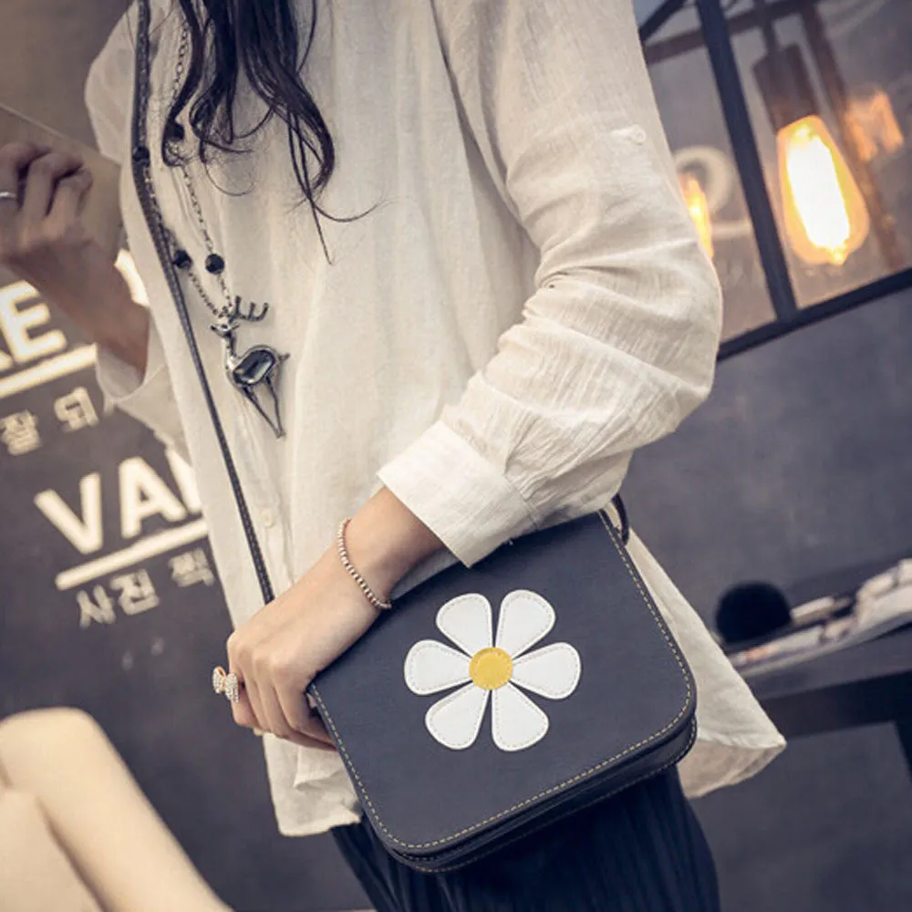 Crossbody Bags For Women PU Leather Flower Handbag Cross Body Single Shoulder Phone Bag bolsos femenina