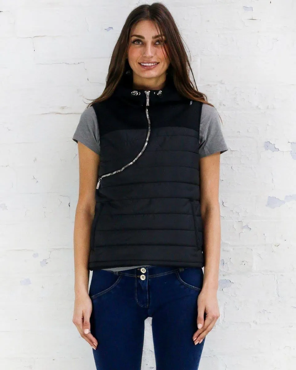 Curve Puffer Vest - Black