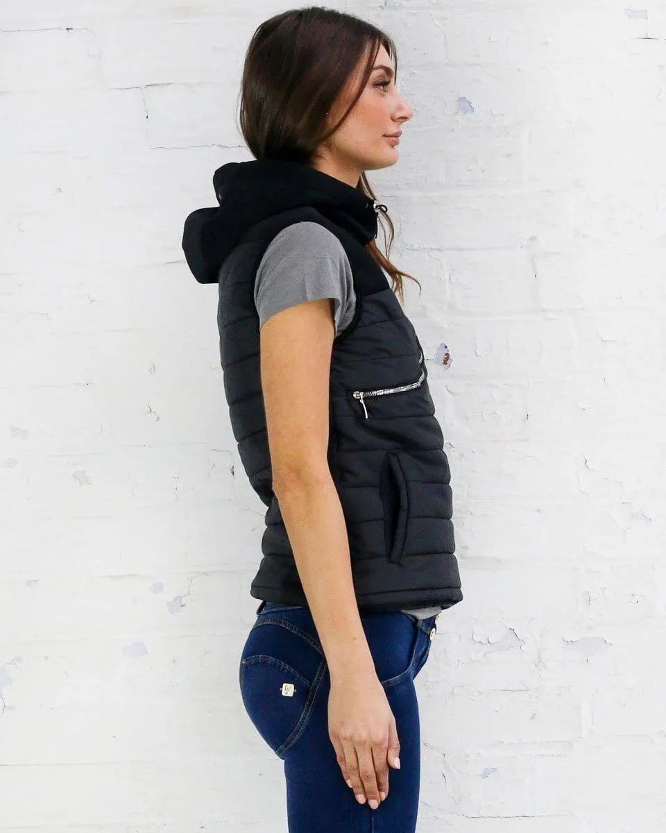 Curve Puffer Vest - Black