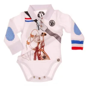 Cyclist Polo Long Sleeve Bodysuit by: Mini Shatsu