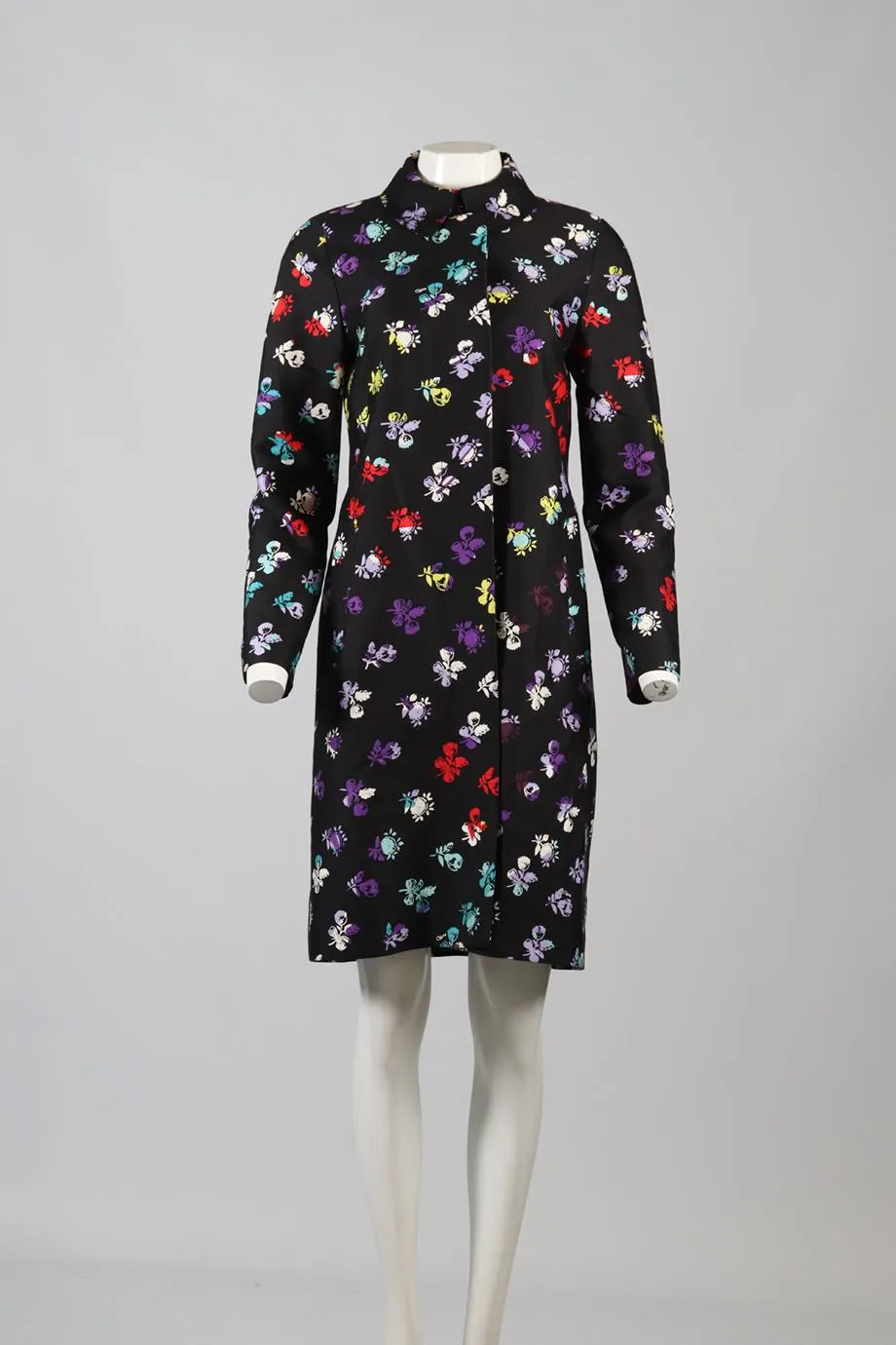 DIANE VON FURSTENBERG WOOL AND SILK BLEND COAT US 4 UK 8