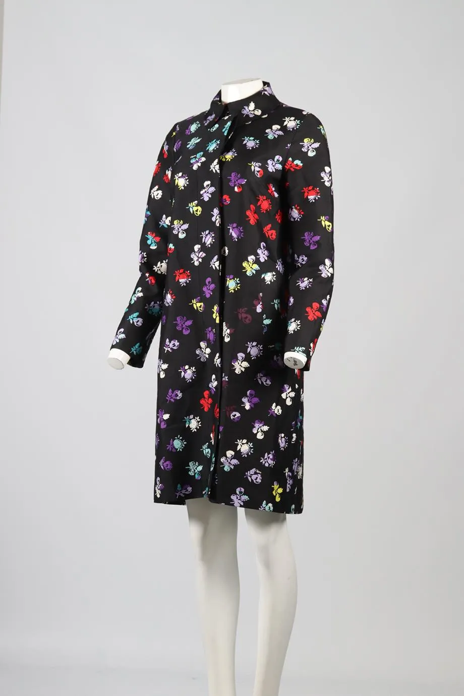 DIANE VON FURSTENBERG WOOL AND SILK BLEND COAT US 4 UK 8