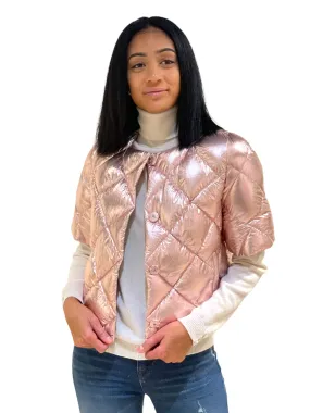 Down Bolero Metallic Rose Gold