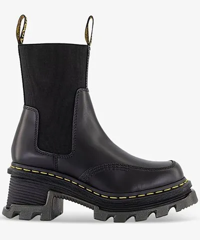 Dr. Martens Womens Black Corran elasticated-side leather Chelsea ankle boots