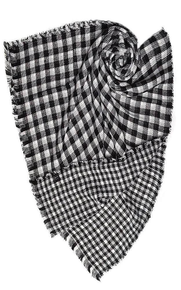 EAS9088 Double Side Buffalo Check Scarf