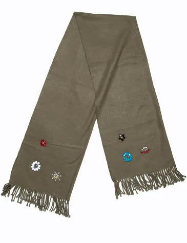 Embellished Charm Scarf