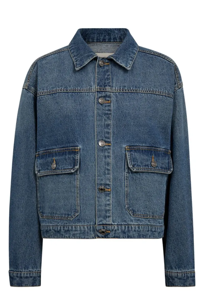 Enny Jacket | Medium Blue Denim | Jakke fra Freequent