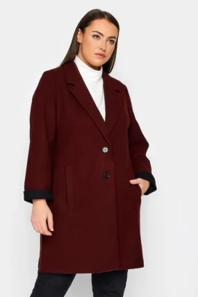 Evans Burgundy Red Formal Coat