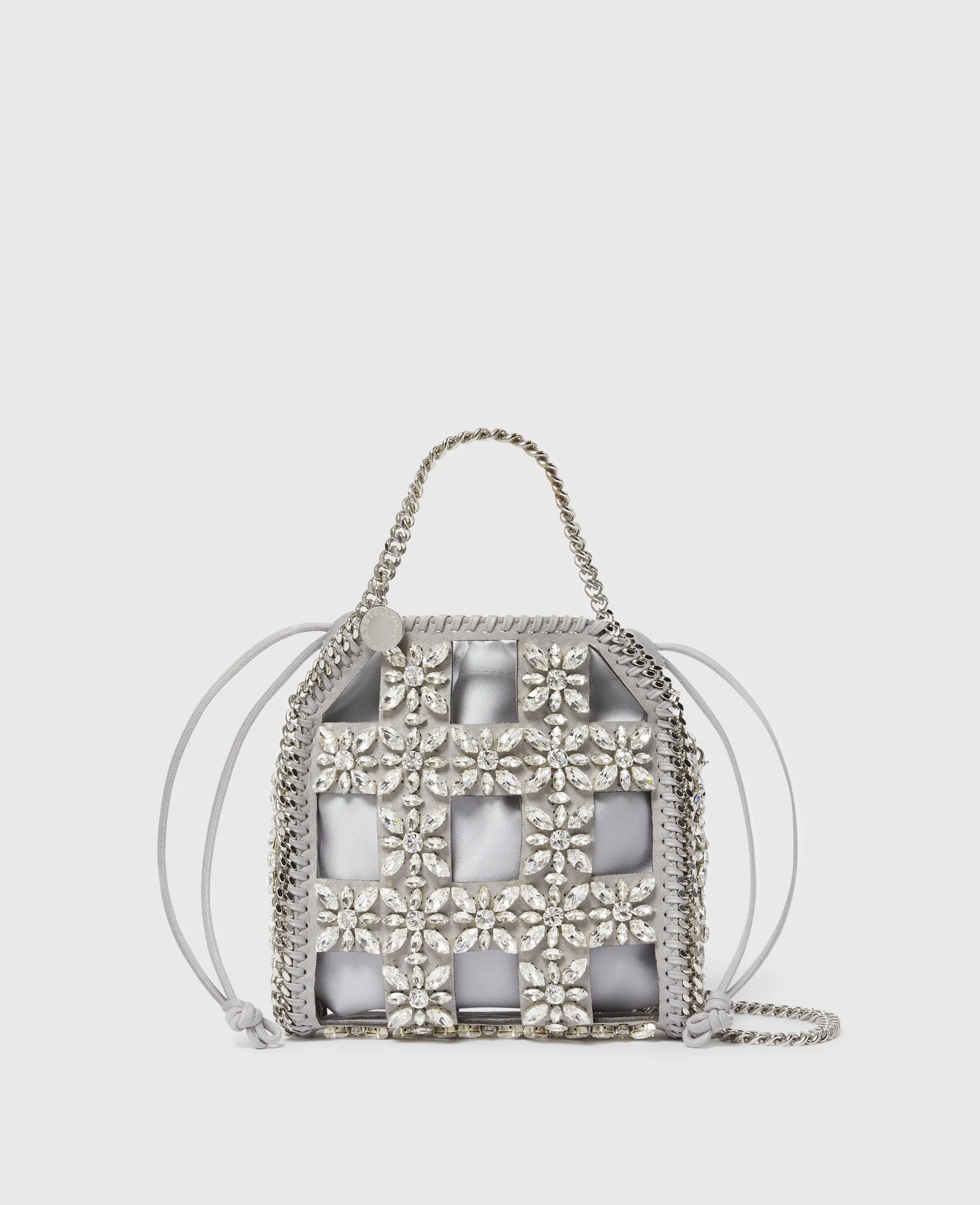 Falabella Tiny Crystal Cage Tote Bag