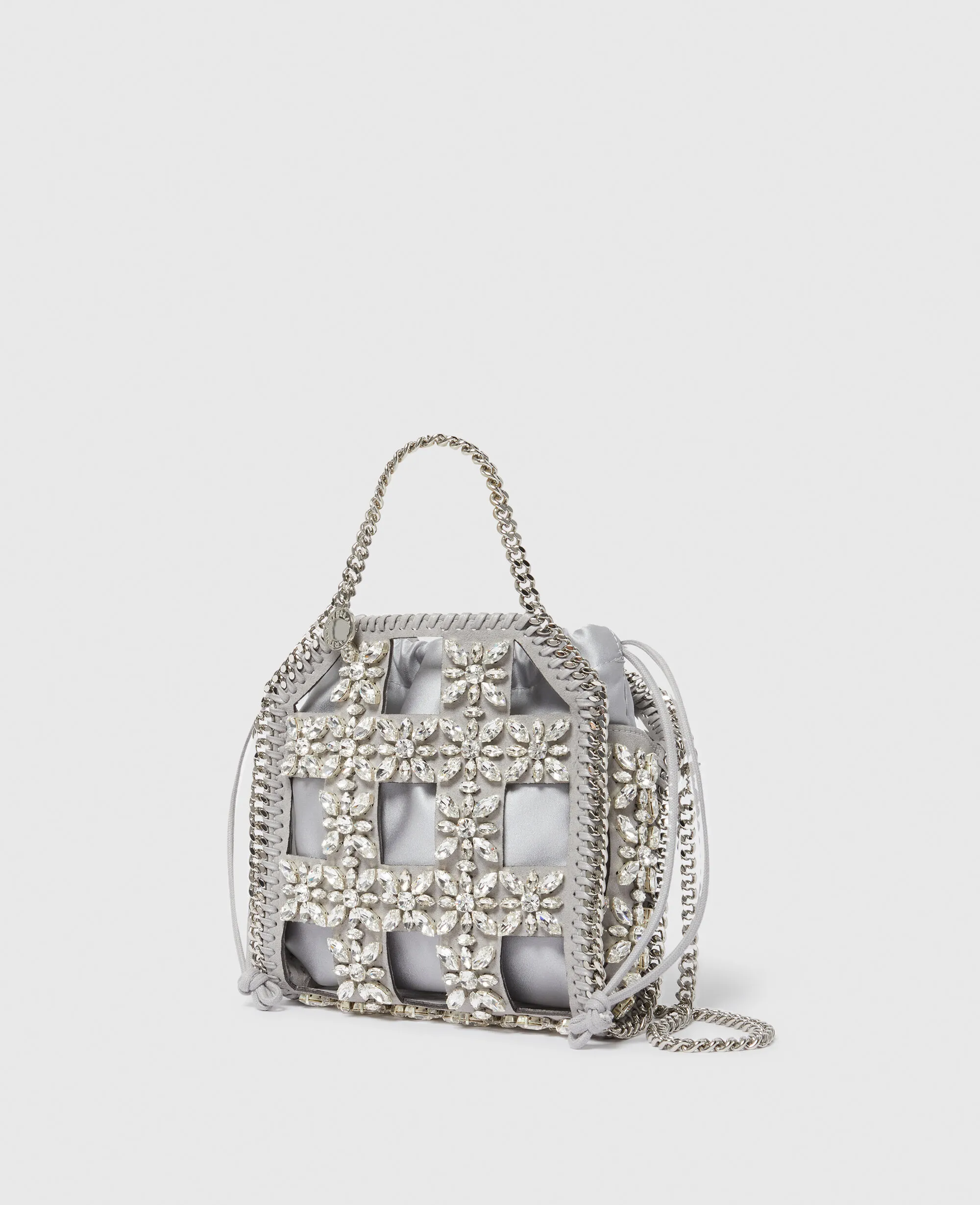 Falabella Tiny Crystal Cage Tote Bag