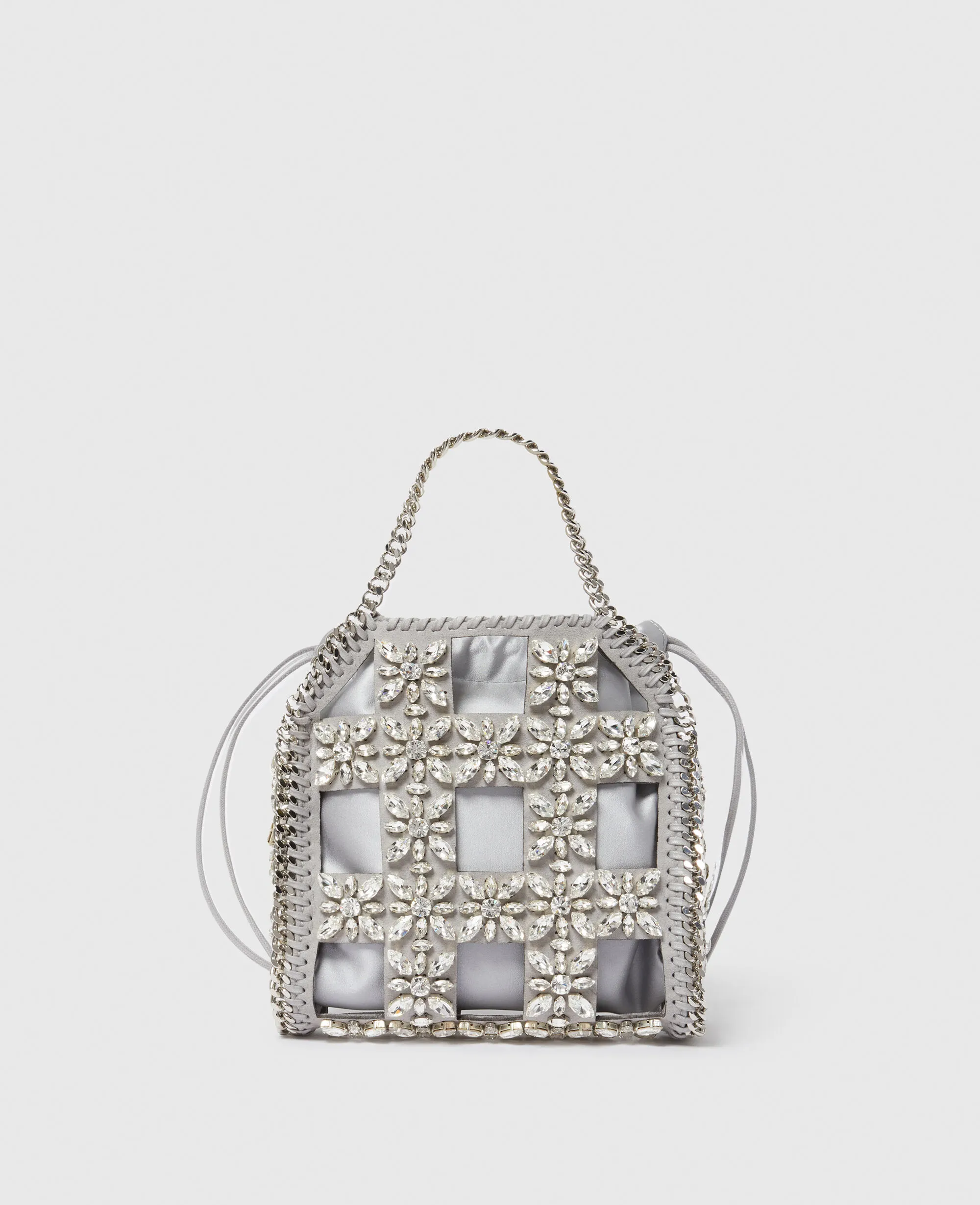 Falabella Tiny Crystal Cage Tote Bag