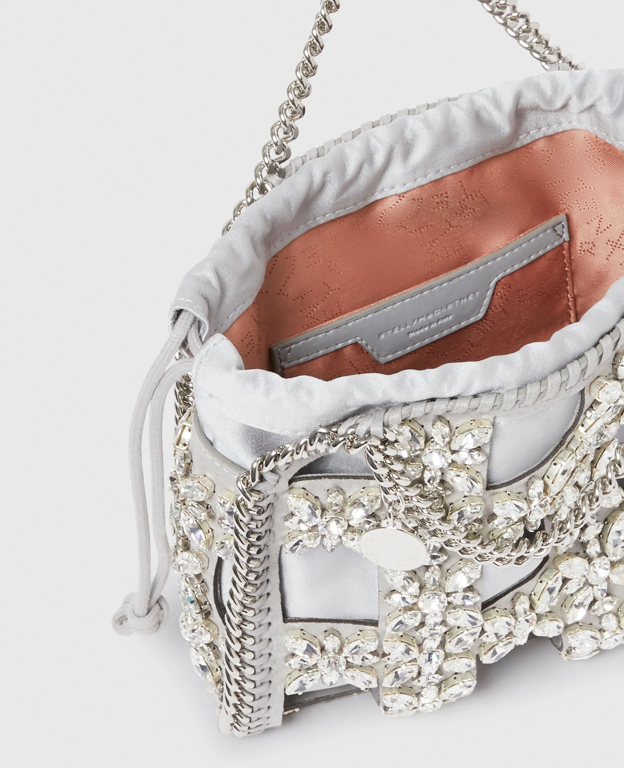 Falabella Tiny Crystal Cage Tote Bag