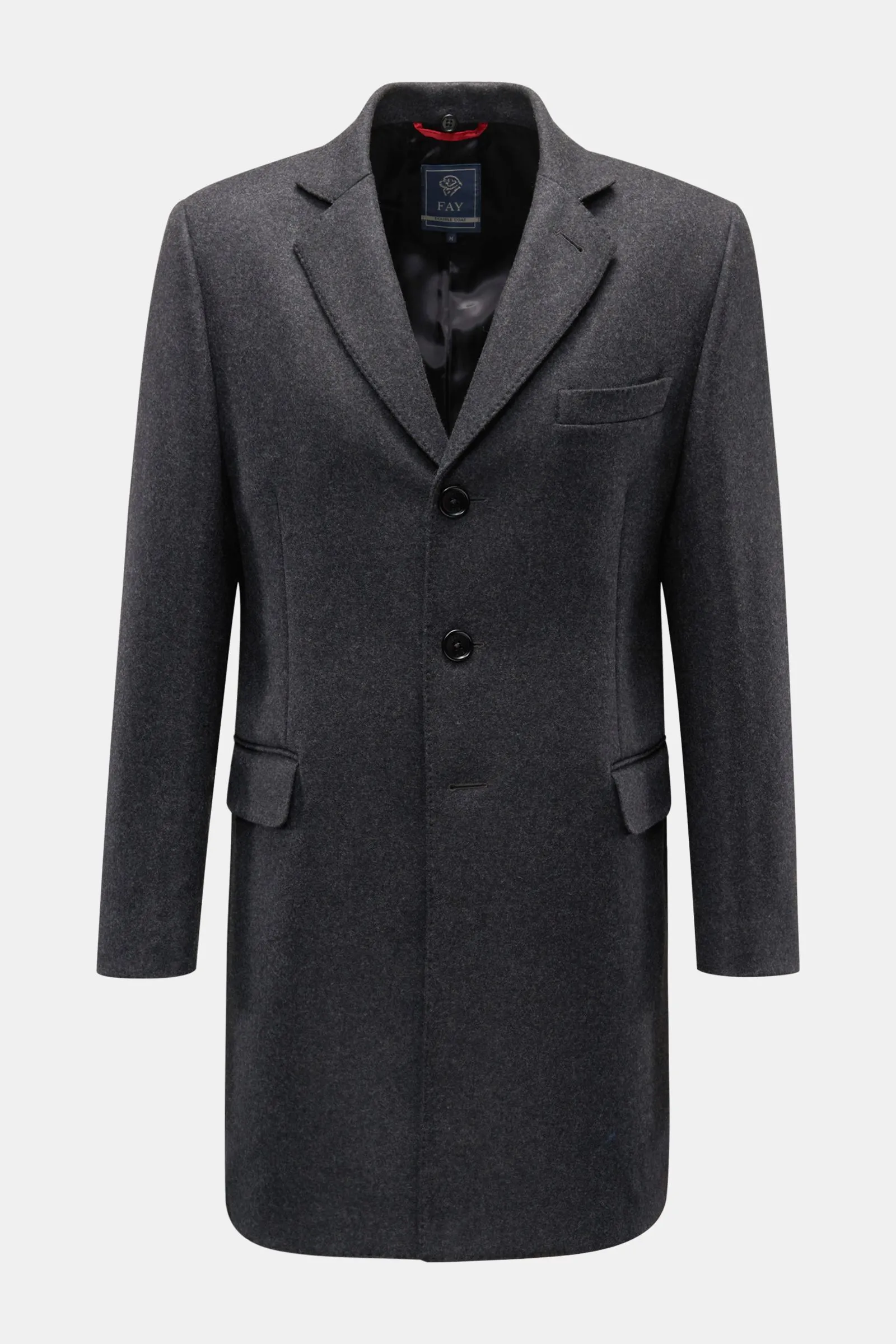 FAY wool coat anthracite mottled