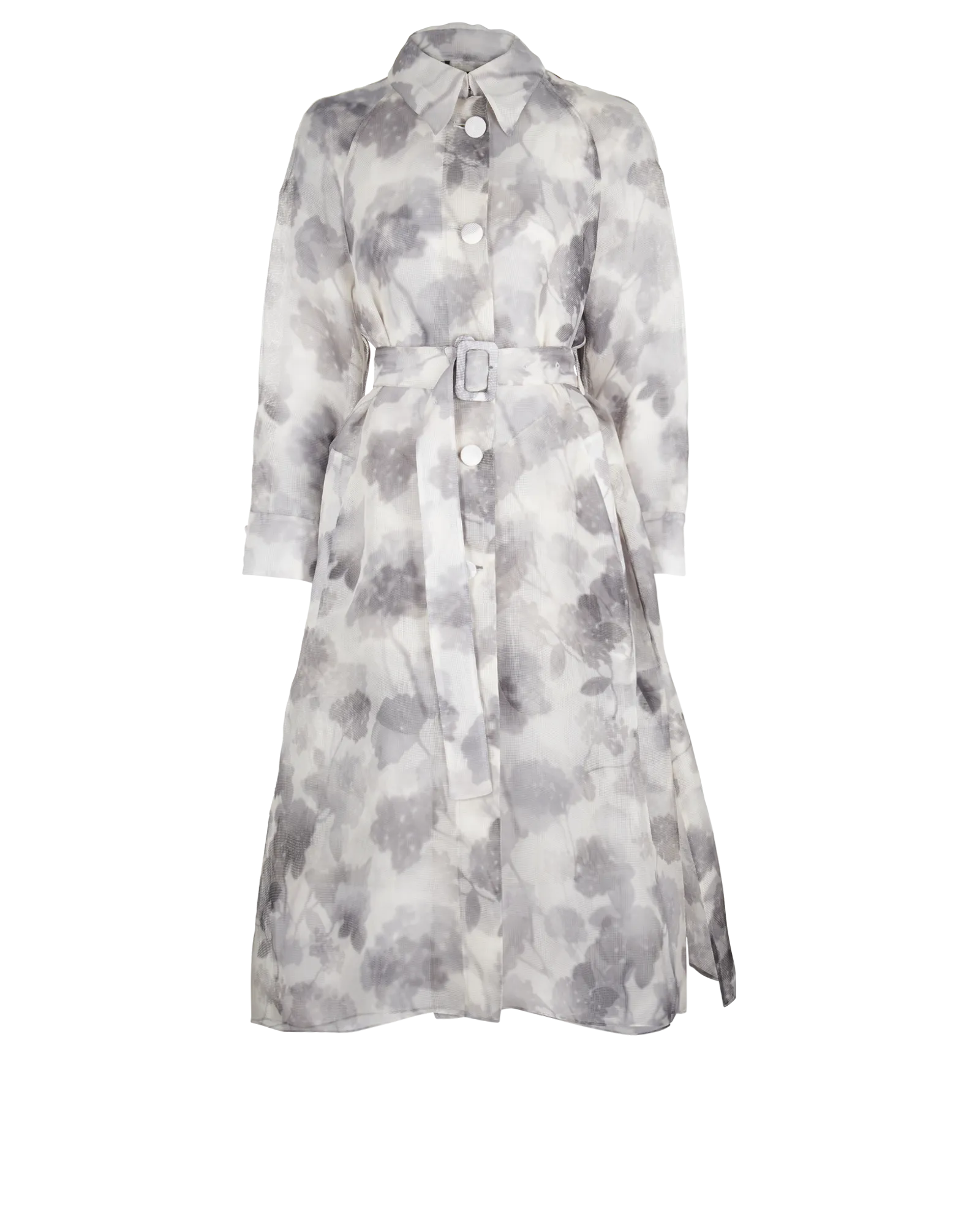 Fendi Organza Floral Trench Coat